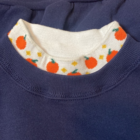 Fall Patchwork Scarecrow, Pumpkins, Halloween Theme Sweatshirt Pullover XL - Picture 12 of 13